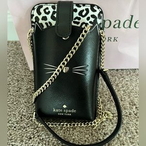 Kate Spade Meow Cat Crossbody Phone Wallet